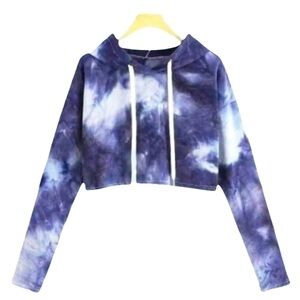 Bluenotes Tie Dye Crop Hoodie
